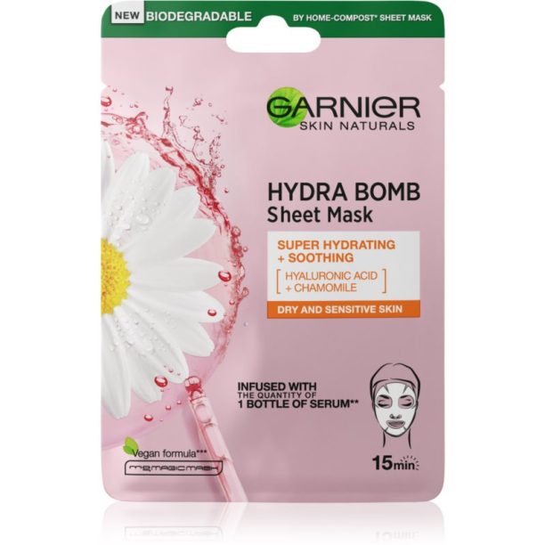 Garnier Skin Naturals Moisture+Comfort силно хидратираща успокояваща платнена маска за суха до чувствителна кожа 28 гр. на ниска цена