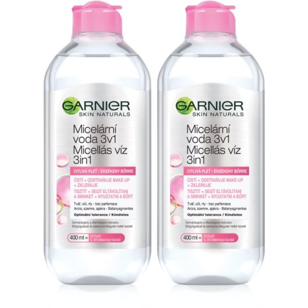 Garnier Skin Naturals мицеларна вода за чувствителна кожа на лицето 2x400 мл. на ниска цена