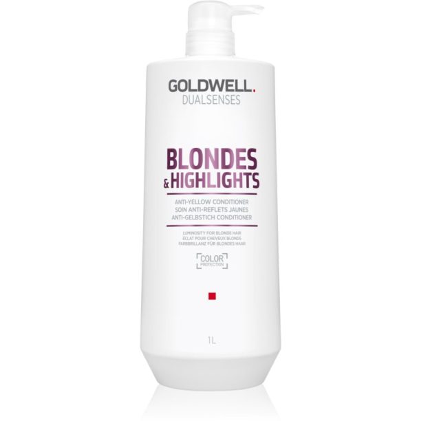 Goldwell Dualsenses Blondes & Highlights балсам за руса коса неутрализиращ жълтеникавите оттенъци 1000 мл.