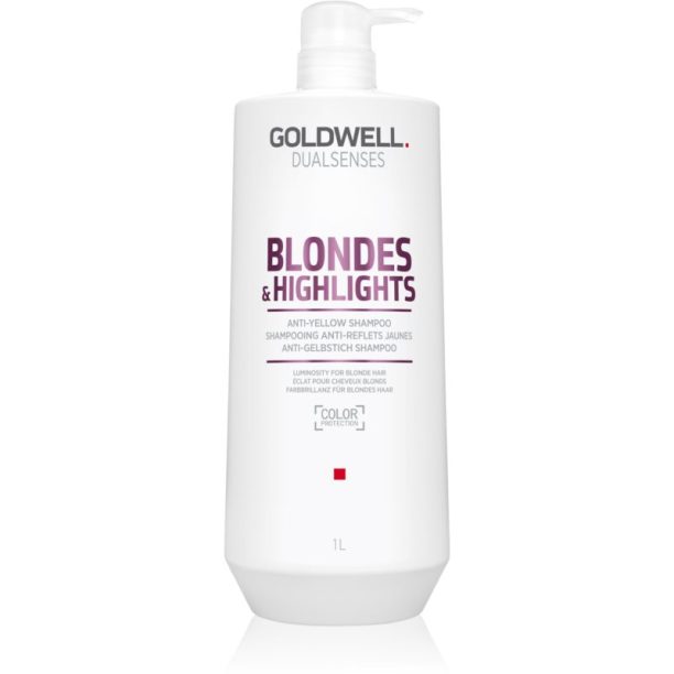 Goldwell Dualsenses Blondes & Highlights шампоан за руса коса неутрализиращ жълтеникавите оттенъци 1000 мл.