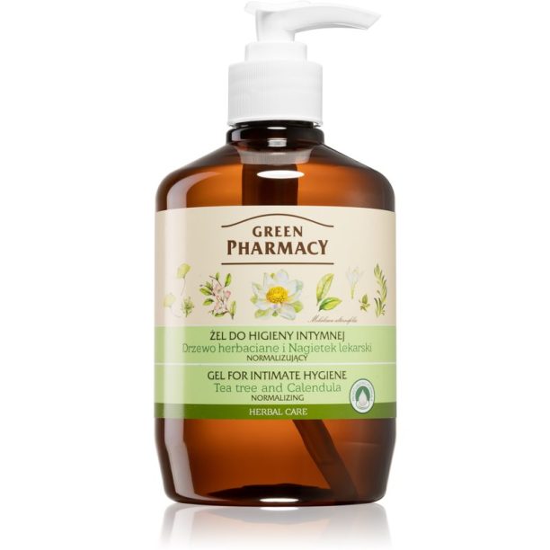 Green Pharmacy Body Care Marigold & Tea Tree гел за интимна хигиена 370 мл.