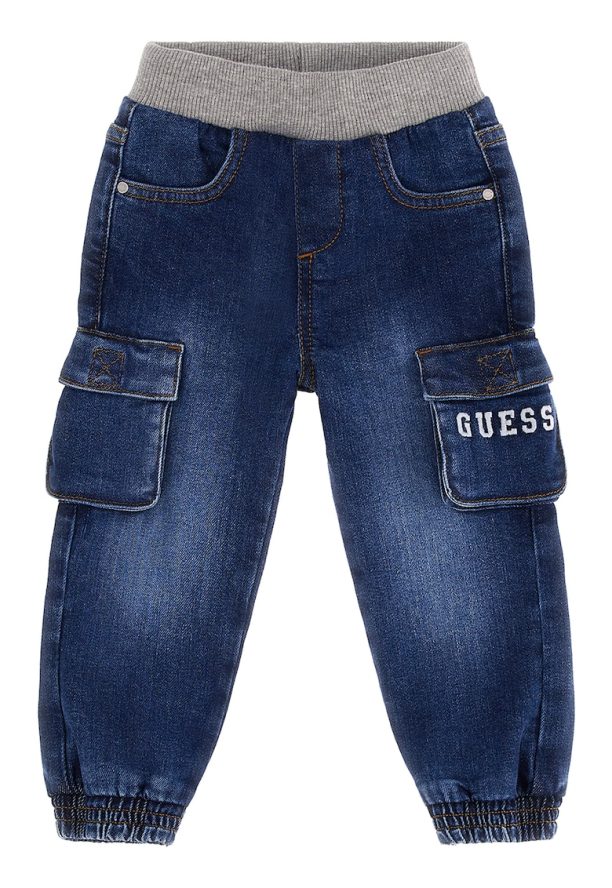 Guess - Дънки карго със захабен вид GUESS JEANS