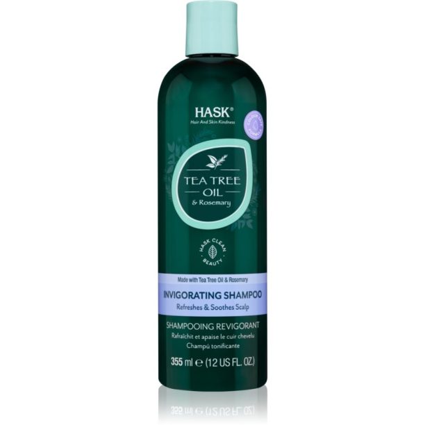 HASK Tea Tree Oil & Rosemary освежаващ шампоан за суха и сърбяща кожа на главата 355 мл.