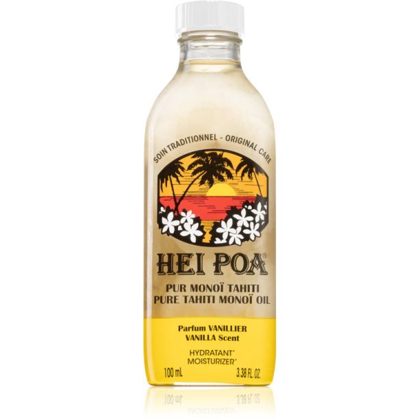 Hei Poa Pure Tahiti Monoï Oil Vanilla мултифункционално масло за тяло и коса 100 мл.