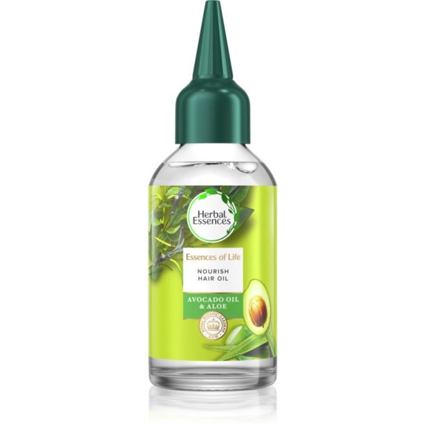 Herbal Essences Essences of Life Avocado Oil & Aloe подхранващо масло за коса 100 мл.