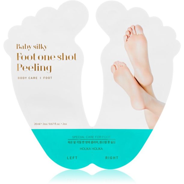 Holika Holika Baby Silky Foot ексфолираща маска за напукани ходила+ чорапи 2 x 20 мл.