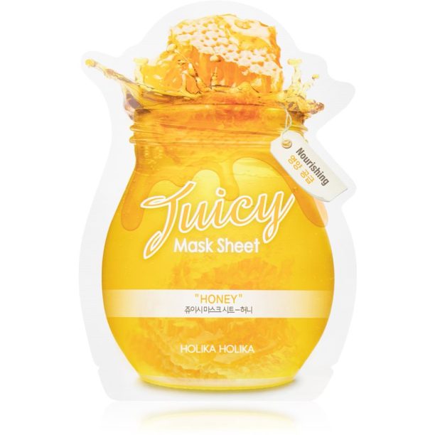 Holika Holika Juicy Mask Sheet Honey платнена маска с силно хидратиращ и подхранващ ефект 20 мл.