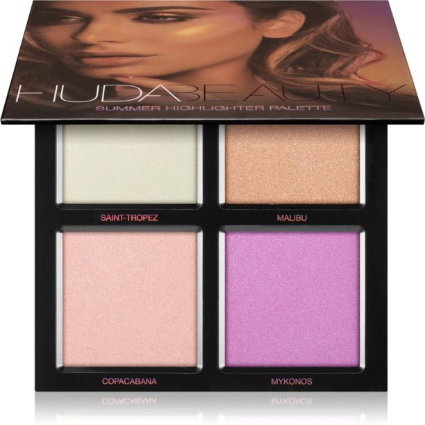 Huda Beauty 3D Summer Highlighter палитра хайлайтъри 30 гр.