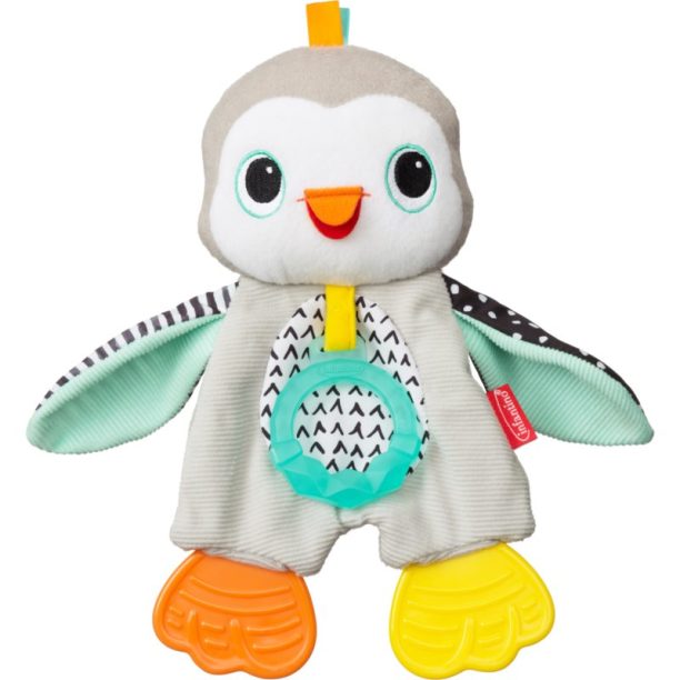 Infantino Cuddly Teether Penguin плюшена играчка с гризалка 1 бр.