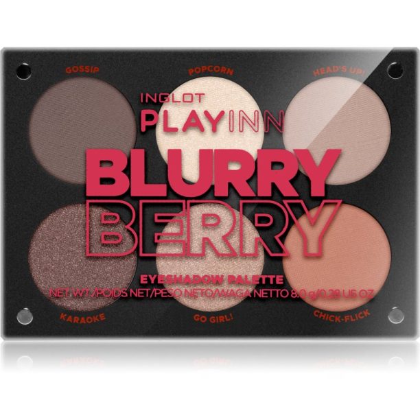 Inglot PlayInn палитра сенки за очи цвят Blurry Berry на ниска цена