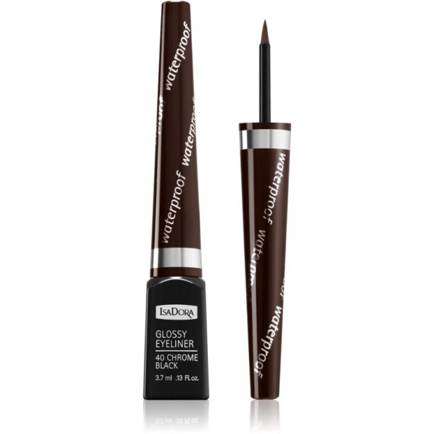 IsaDora Glossy Eyeliner течни очни линии цвят 43 Dark Brown 3