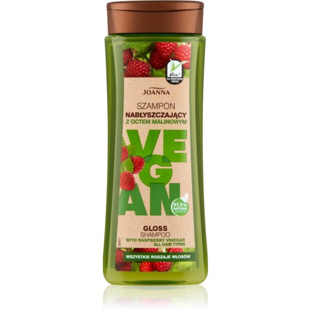 Joanna Vegan Raspberry Vinegar шампоан за блясък и мекота на косата 300 мл.