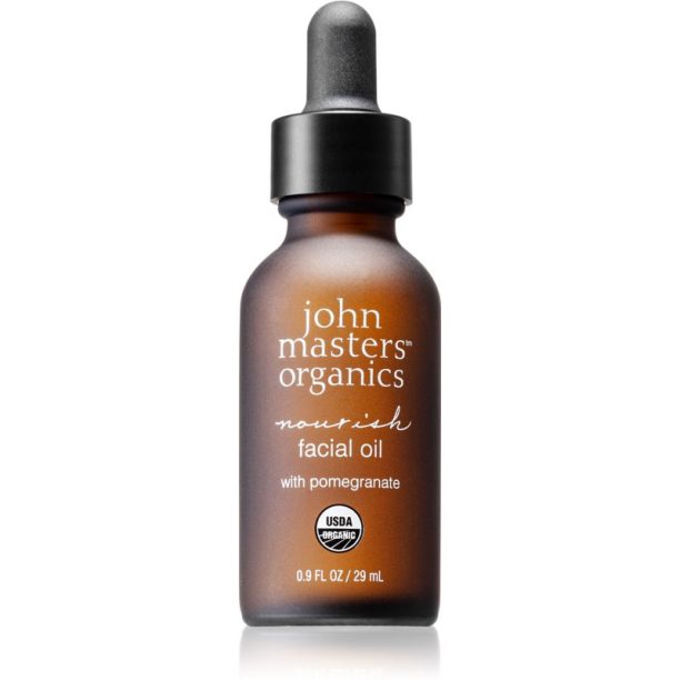 John Masters Organics All Skin Types олио за лице за подхранване и хидратация 29 мл.