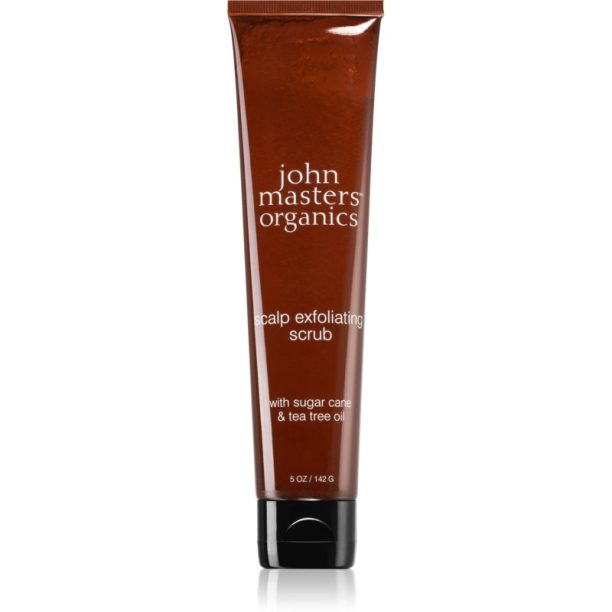 John Masters Organics Sugar Cane & Tea Tree Oil Scalp Exfoliating Scrub почистващ пилинг за скалпа 142 гр.