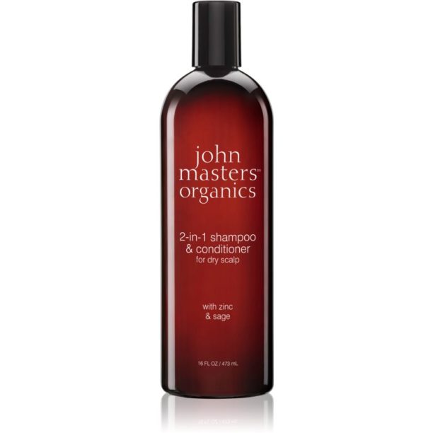 John Masters Organics Zinc & Sage 2-in-1 Shampoo & Conditioner шампоан и балсам 2 в1 473 мл.