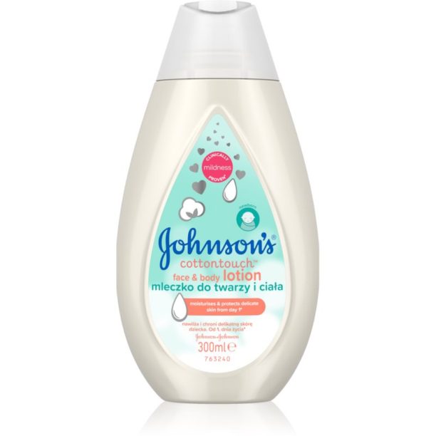 Johnson's® Cottontouch хидратиращо мляко за тяло и лице за деца от раждането им 300 мл.