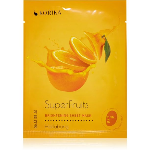 KORIKA SuperFruits Hallabong - Brightening Sheet Mask озаряваща платнена маска Hallabong 25 гр. на ниска цена