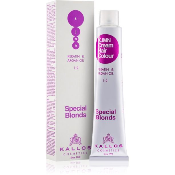 Kallos KJMN Hair Colour Keratin & Argan Oil Special Blonds боя за коса цвят 12.8 Special Ultra Pearl Blond  100 мл.