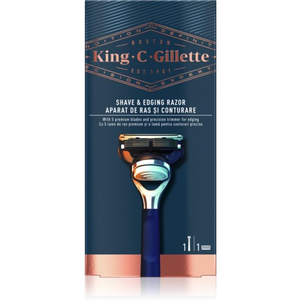 King C. Gillette Shave & Edging Razor самобръсначка + резервни глави 1 бр. на ниска цена