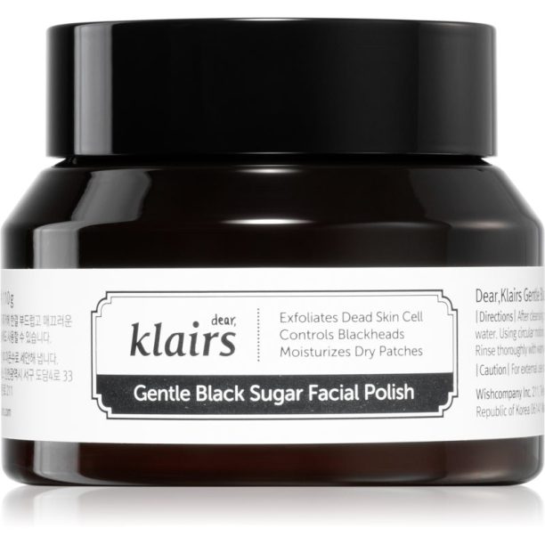 Klairs Gentle Black Sugar Facial Polish хидратиращ пилинг за лице 110 гр.