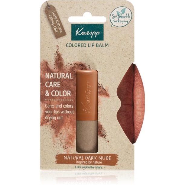 Kneipp Natural Care & Color тониращ балсам за устни цвят Natural Dark Nude 3