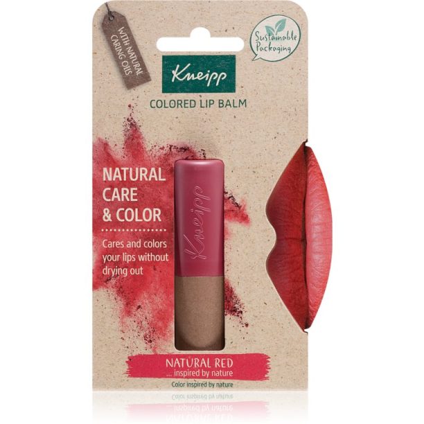 Kneipp Natural Care & Color тониращ балсам за устни цвят Natural Red 3