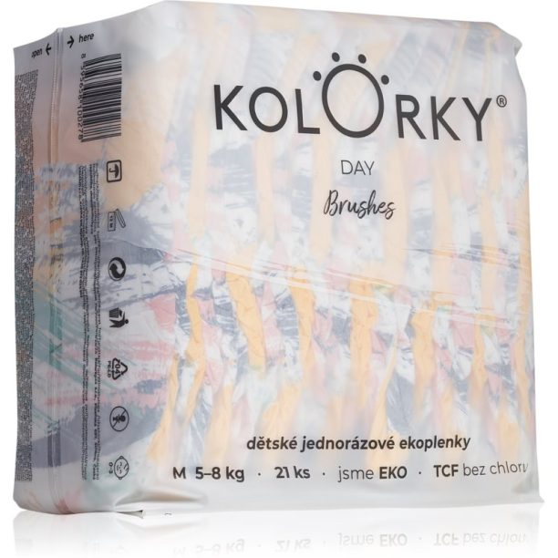 Kolorky Day Brushes еднократни ЕКО пелени размер М 5-8 Kg 21 бр. на ниска цена