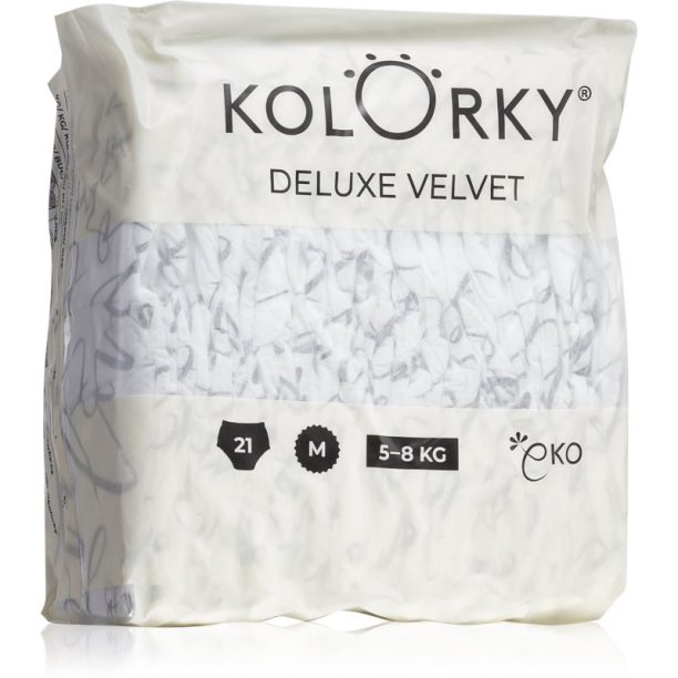 Kolorky Deluxe Velvet Love Live Laugh еднократни ЕКО пелени размер М 5-8 Kg 21 бр. на ниска цена