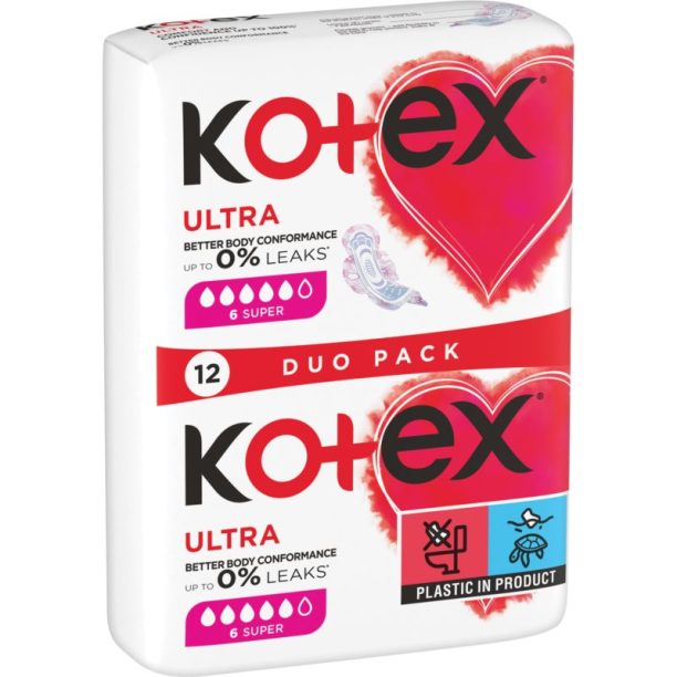 Kotex Ultra Comfort Super санитарни кърпи 12 бр.