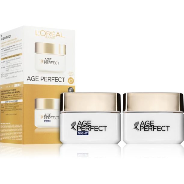 L’Oréal Paris Age Perfect комплект за грижа за лице  против бръчки 2x50 мл.