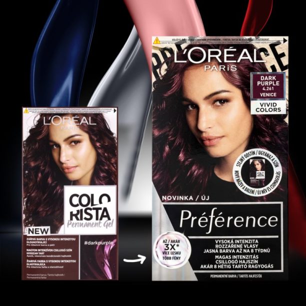 L’Oréal Paris Colorista Permanent Gel перманентната боя за коса цвят Dark Purple на ниска цена