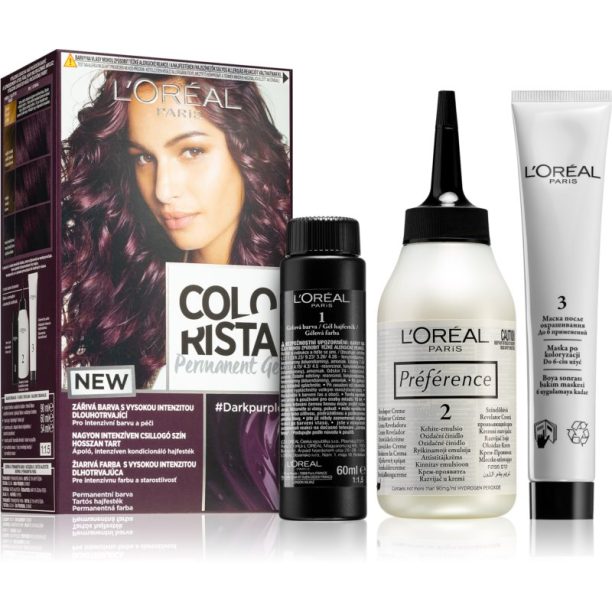 L’Oréal Paris Colorista Permanent Gel перманентната боя за коса цвят Dark Purple