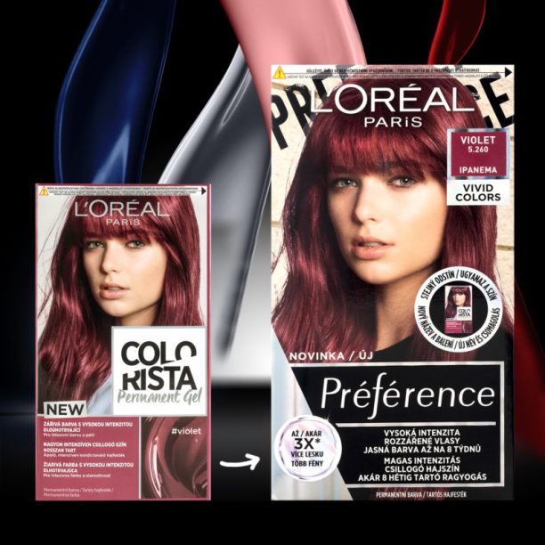 L’Oréal Paris Colorista Permanent Gel перманентната боя за коса цвят Violet на ниска цена