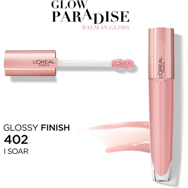 L’Oréal Paris Glow Paradise Balm in Gloss блясък за устни с хиалуронова киселина цвят 402 I Soar 7 мл. купи на топ цена