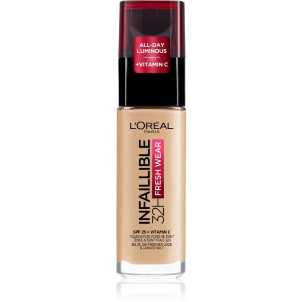 L’Oréal Paris Infaillible 32H Fresh Wear дълготраен течен фон дьо тен цвят 100 Linen 30 мл.