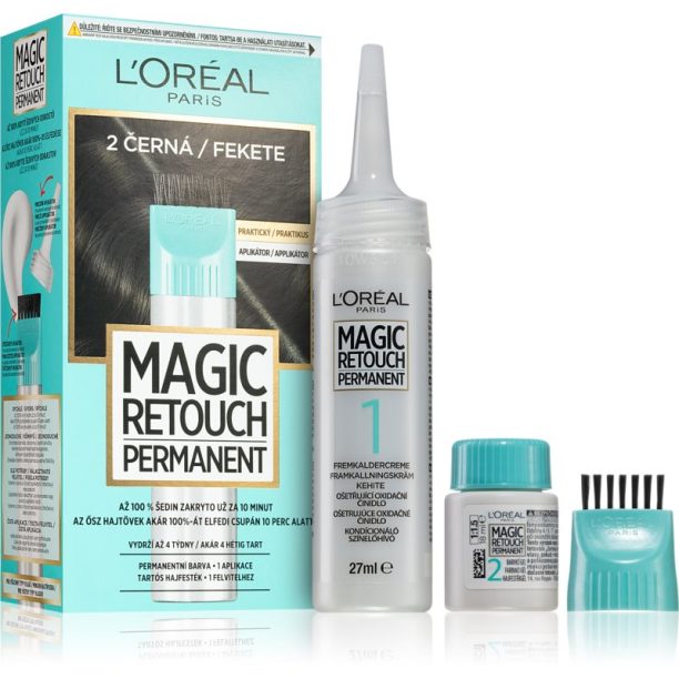 L’Oréal Paris Magic Retouch Permanent тонираща боя за израстнали корени с апликатор цвят 2 BLACK 1 бр. на ниска цена