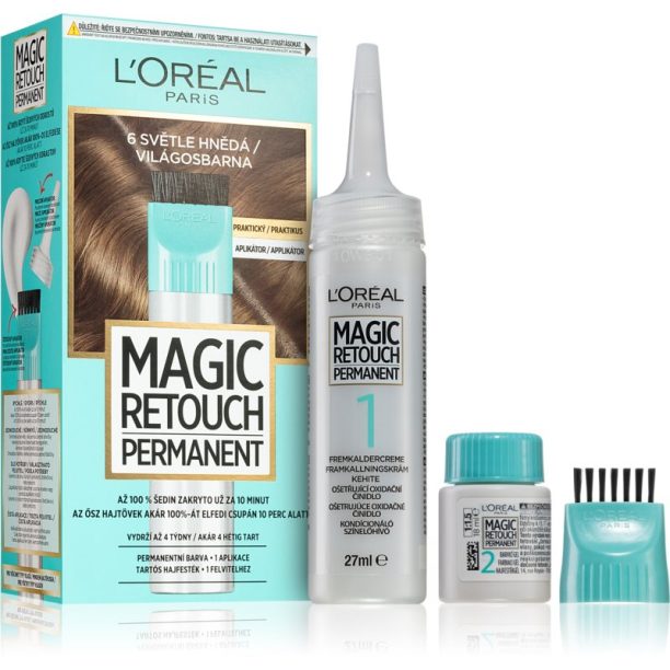 L’Oréal Paris Magic Retouch Permanent тонираща боя за израстнали корени с апликатор цвят 6 LIGHT BROWN на ниска цена