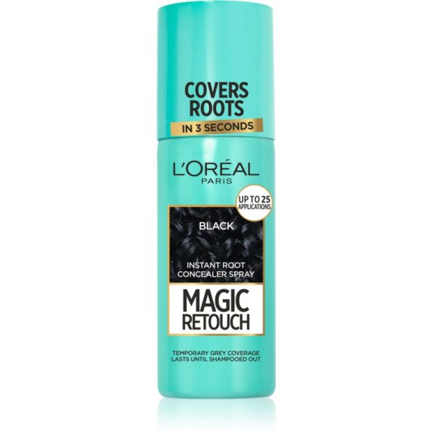 L’Oréal Paris Magic Retouch спрей за мигновено прикриване на израснала коса цвят Black 75 мл.