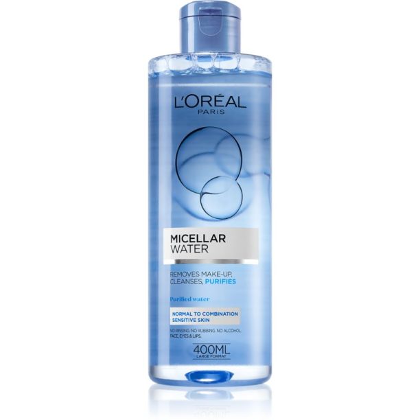 L’Oréal Paris Micellar Water мицеларна вода за нормална към смесена чувствителна кожа 400 мл.