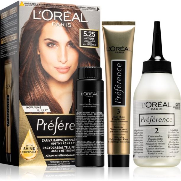 L’Oréal Paris Préférence боя за коса цвят 5.25 Antigua