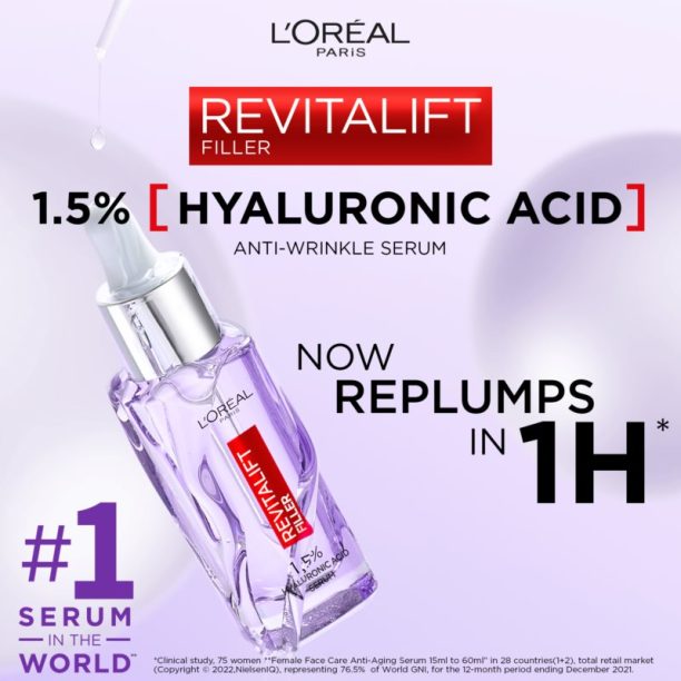 L’Oréal Paris Revitalift Filler серум против бръчки с хиалуронова киселина 30 мл. на ниска цена