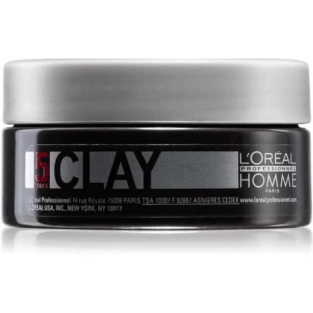 L’Oréal Professionnel Homme 5 Force Clay Моделираща глина силна фиксация 50 мл.