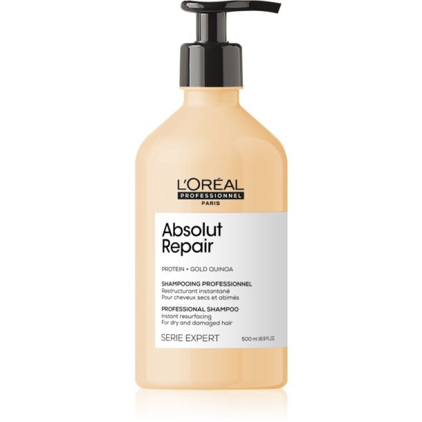 L’Oréal Professionnel Serie Expert Absolut Repair дълбоко регенериращ шампоан за суха и увредена коса 500 мл.