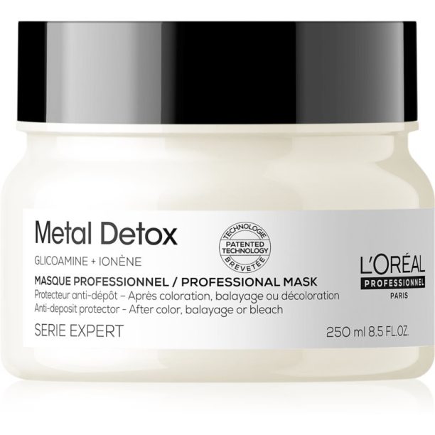 L’Oréal Professionnel Serie Expert Metal Detox дълбоко подхранваща маска за боядисана и увредена коса 250 мл.