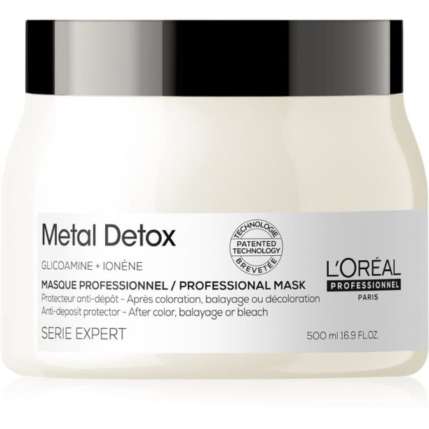 L’Oréal Professionnel Serie Expert Metal Detox дълбоко подхранваща маска за боядисана и увредена коса 500 мл.