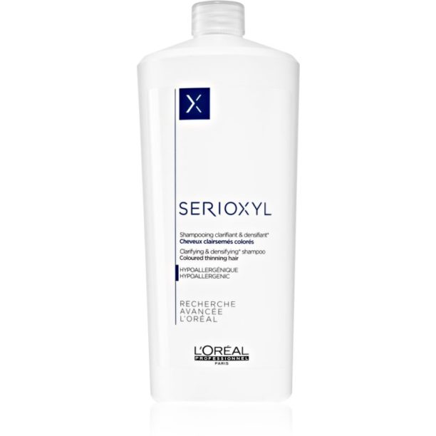 L’Oréal Professionnel Serioxyl Coloured Thinning Hair почистващ шампоан за боядисана и оредяваща коса 1000 мл.