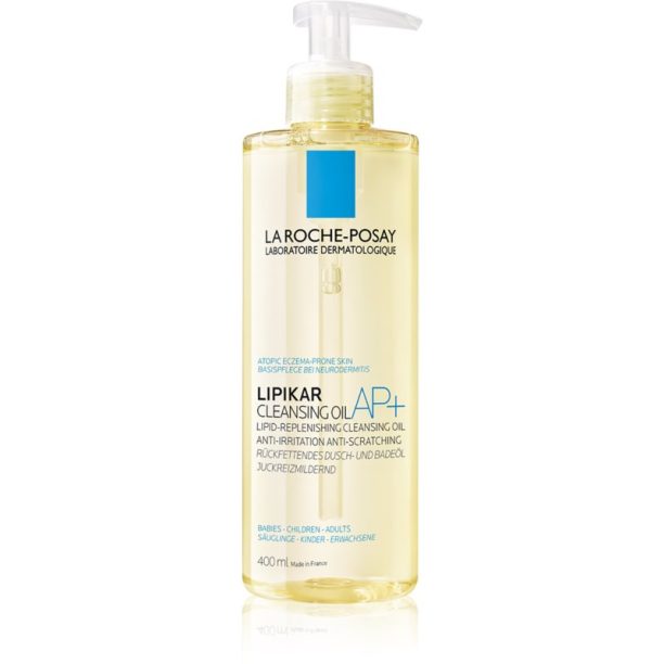 La Roche-Posay Lipikar Huile AP+ овлажняващ релипидиращо миещо масло против раздразнения 400 мл.