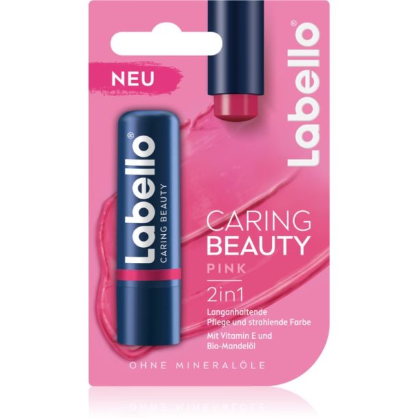 Labello Caring Beauty тониращ балсам за устни цвят Pink 5