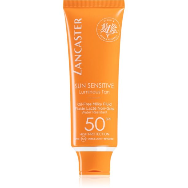 Lancaster Sun Sensitive Oil-Free Milky Fluid слънцезащитен флуид за лице SPF 50 50 мл.