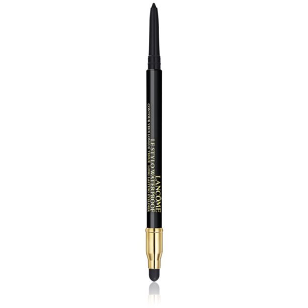 Lancôme Le Stylo Waterproof водоустойчив молив за очи в висока пигментация цвят 02 Noir Intense